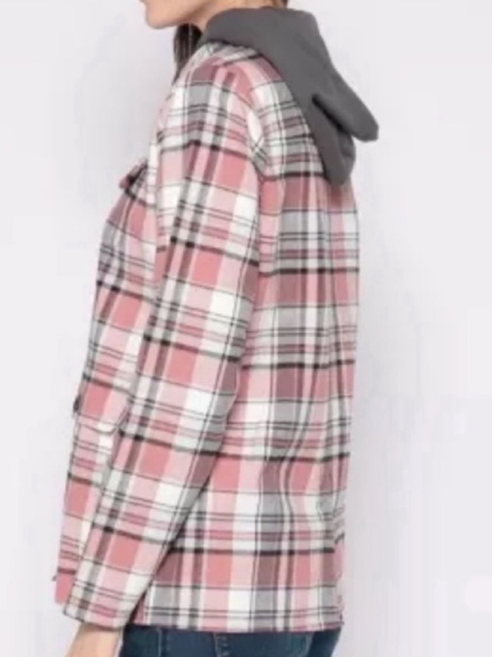 Harley-Davidson XSmall Shacket Shirt Jacket Heritage Classic Hood pink plaid NWT